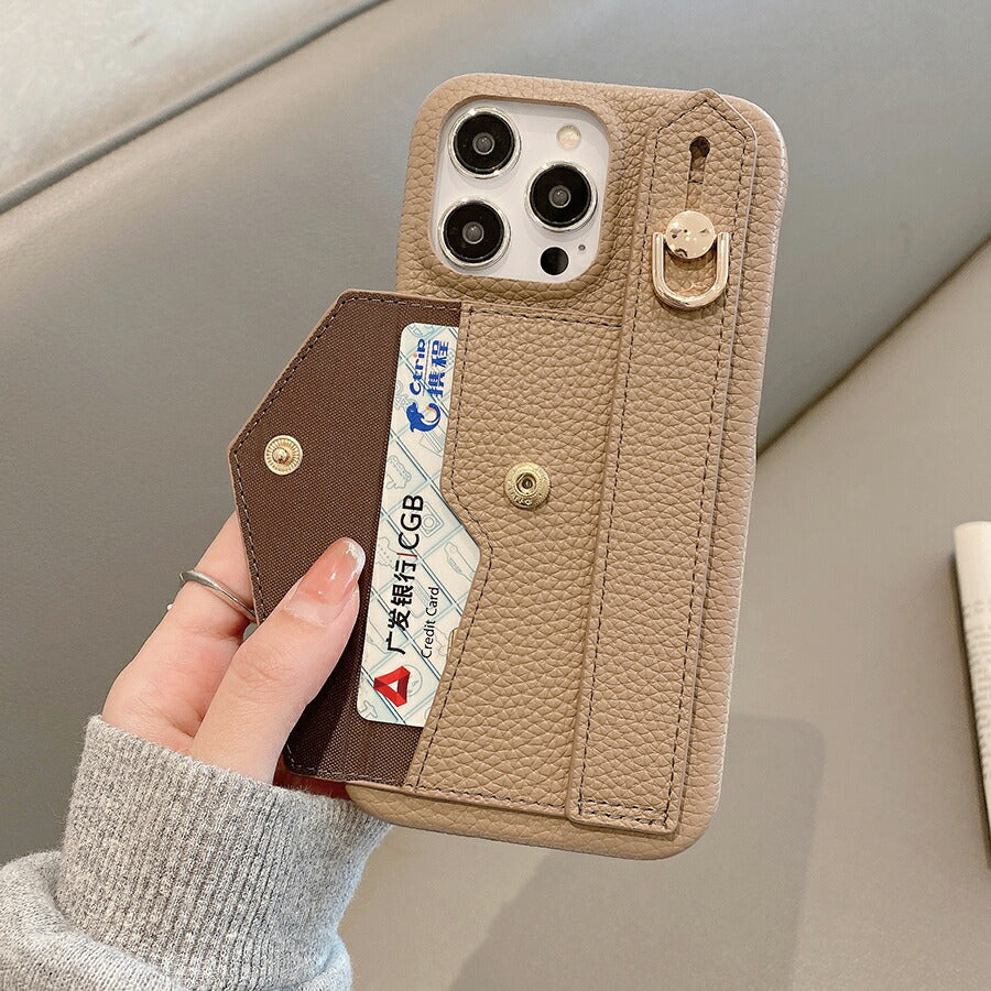 iPhone13Pro ケース iPhone アイフォン13プロ iPhone 13 pro ケース カバー PUレザー カード収納 フィンガーバンド