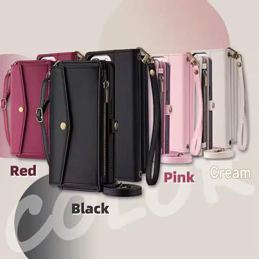 AQUOS Wish3 SH-53D A302SH A303SH SH-M25 手帳ケース aquoswish3 wish3 手帳型 手帳タイプ ケース カバー PUレザー カードポケット カード収納 サイドポケット スタンド機能 ショルダーストラップ ブラック