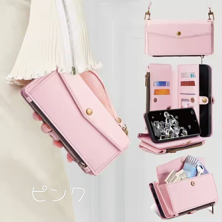 ArrowsBE4 F-41A 手帳ケース Arrows BE4 手帳型 アローズ 手帳タイプ ケース カバー PUレザー カードポケット カード収納 サイドポケット スタンド機能 ショルダーストラップ ブラック