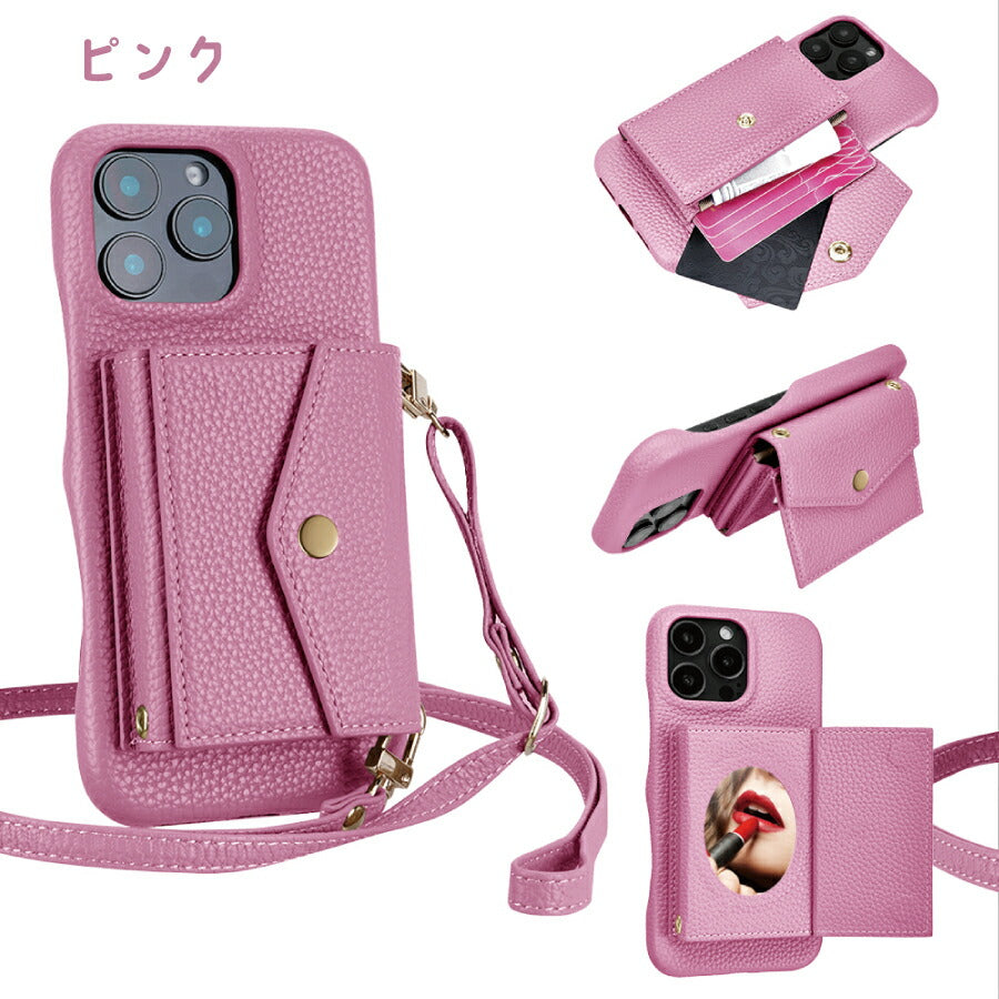 Google Pixel 8Pro ショルダーケース GooglePixel8Pro ショルダー グーグルピクセル8プロ pixel8pro ケース カバー PUレザー カードポケット カード収納 ミラー付き