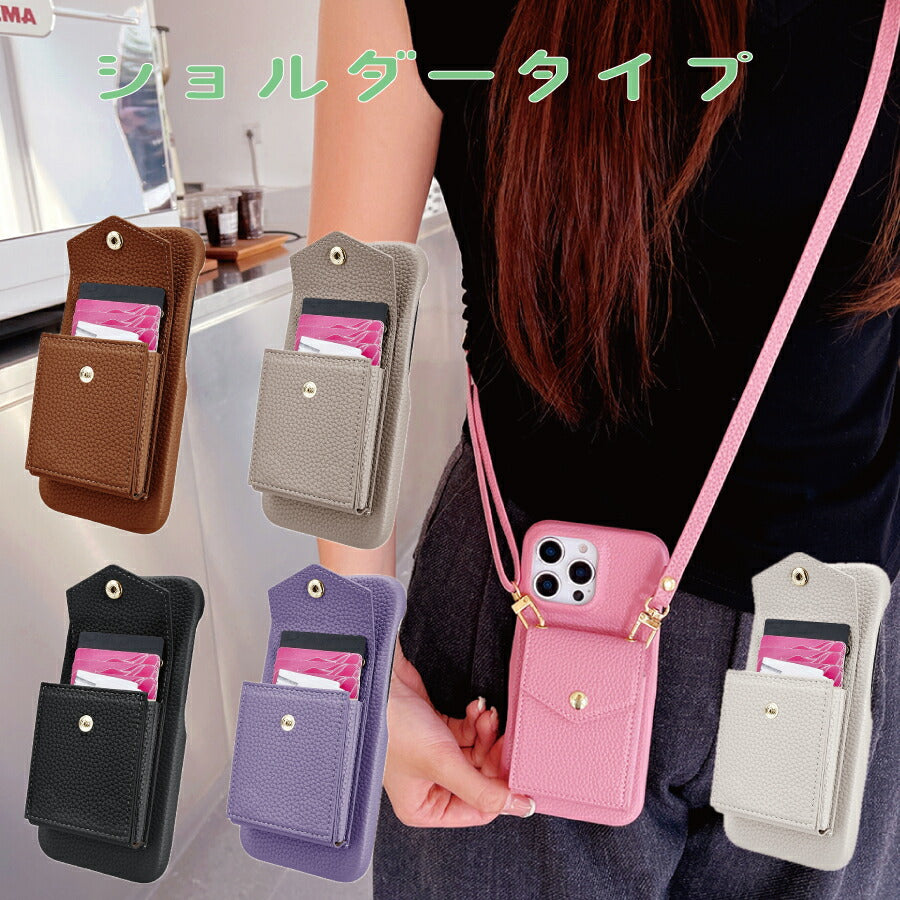Google Pixel 4 ショルダーケース GooglePixel4 ショルダー グーグルピクセル4l pixel4 ケース カバー PUレザー カードポケット カード収納 ミラー付き