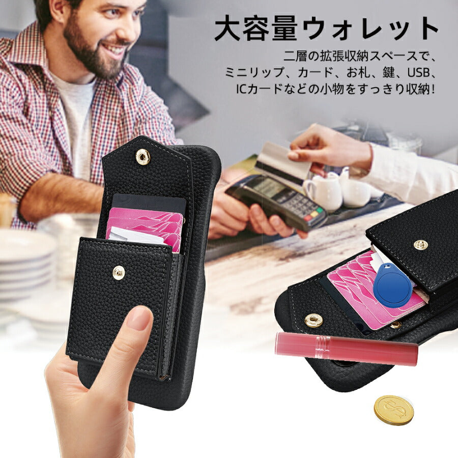 Galaxy S26 SC-51G SCG36 SM-S942Z SM-S942C SM-S942Q ショルダーケース Galaxys26 ショルダー ギャラクシーs26 ケース カバー PUレザー カードポケット カード収納 ミラー付き