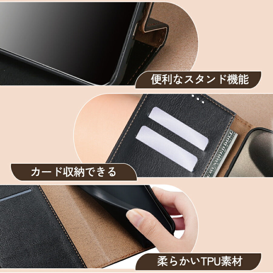 Xperia XZ5 Xperia 5 SO-01M SOV41 901SO J9260 手帳ケース エクスペリアXZ5 手帳型 エクスペリア 手帳タイプ ケース カバー PUレザー カード収納 スタンド機能 マグネット開閉 無地 シンプル おしゃれ