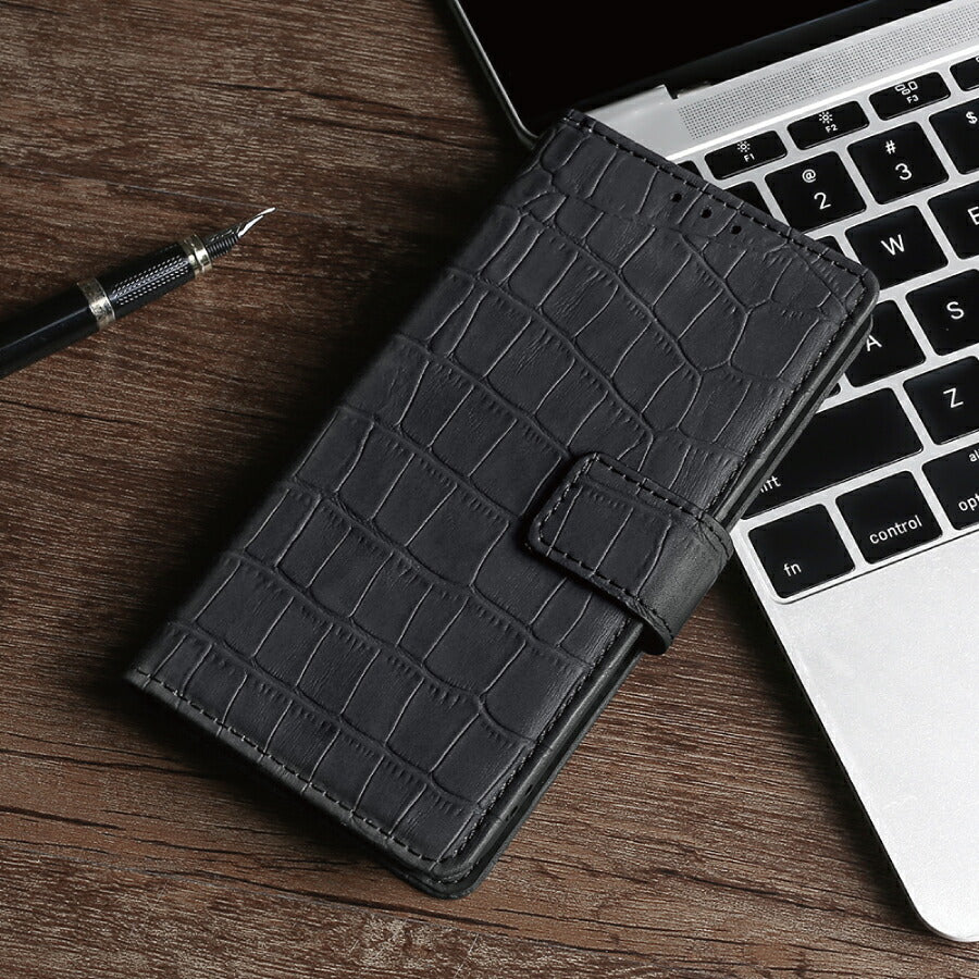 AQUOS Wish Wish2 SH-51C SHG06 A103SH A104SH SH-M20 クロコダイル調 手帳ケース aquoswish wish2 手帳型 手帳タイプ ケース カバー PUレザー カード収納 スタンド機能 マグネット開閉 PUレザー ワニガワ風