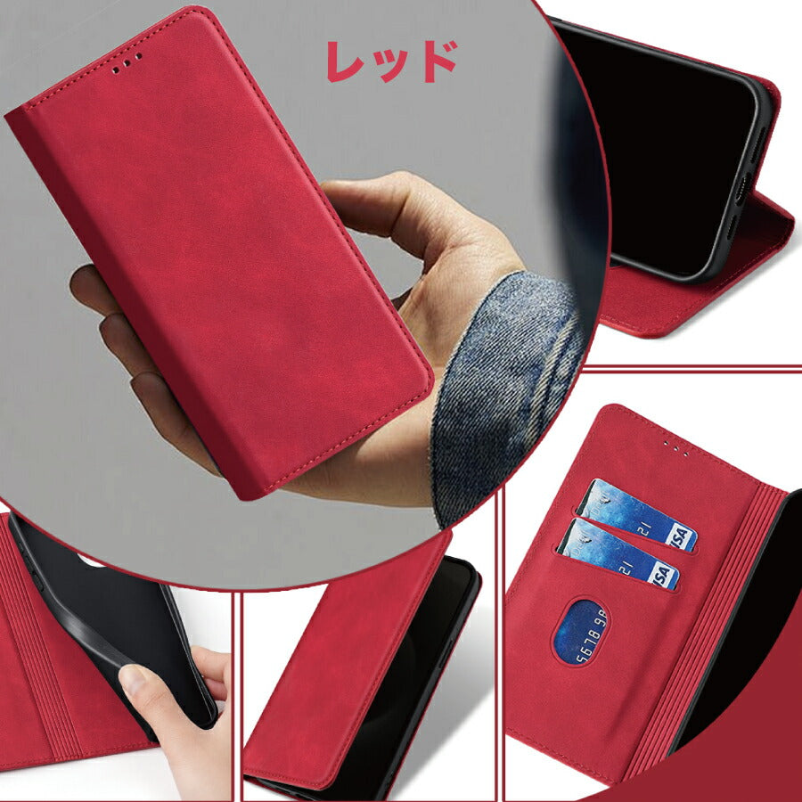 AQUOS Sense8 SH-54D SHG11 SH-M26  手帳ケース AQUOSsense8 手帳型 アクオスセンス8 手帳タイプ ケース カバー PUレザー カード収納 スタンド機能 マグネット開閉 無地 シンプル おしゃれ