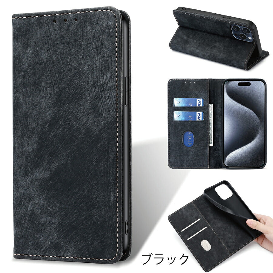 AQUOS sense10 / sense9 ケース SH-53E SH-53F SHG14 SH-M29 SH-M33 スウェード調 手帳ケース AQUOSsense10/9 手帳型 アクオスセンス 手帳タイプ ケース カバー PUレザー カード収納 スタンド機能 マグネット開閉