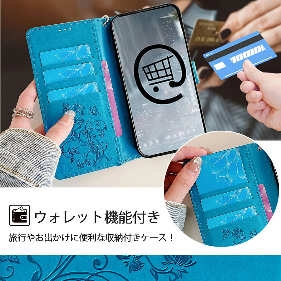 ZTE Nubia S2 / A504ZT 手帳ケース 手帳型 ゼットティーイー ブレード 手帳タイプ ケース カバー PUレザー カードポケット カード収納 スタンド機能 マグネット 蝶々 バタフライ