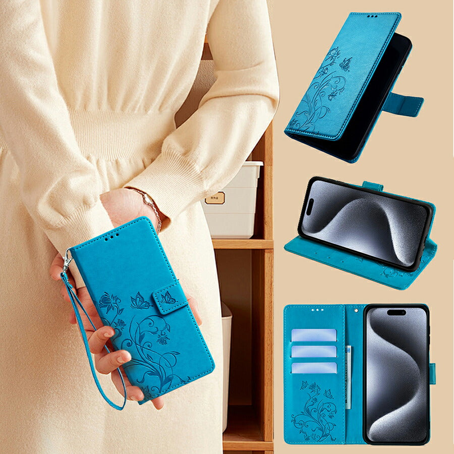 Galaxy S10 SC-03L SCV41 手帳ケース GalaxyS10 手帳型 ギャラクシーエス10 ギャラクシー 手帳タイプ ケース カバー PUレザー カードポケット カード収納 スタンド機能 マグネット 蝶々 バタフライ