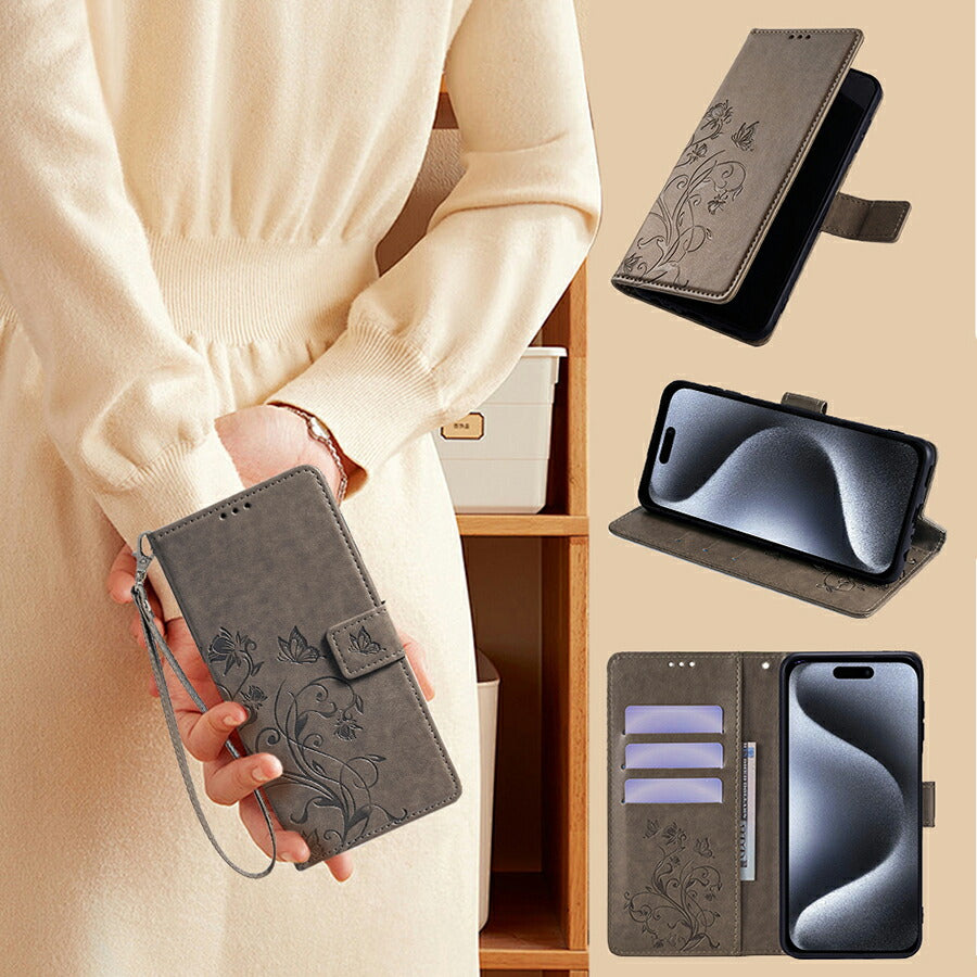 Galaxy S22 Ultra SC-52C SCG14 手帳ケース Galaxys22ultra 手帳型 ギャラクシーエス22ウルトラ ギャラクシー 手帳タイプ ケース カバー PUレザー カードポケット カード収納 スタンド機能 マグネット 蝶々 バタフライ