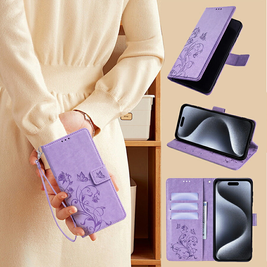 Xiaomi POCO F6 Pro 手帳ケース POCOF6Pro 手帳型 ポコF6プロ 手帳タイプ ケース カバー PUレザー カードポケット カード収納 スタンド機能 マグネット 蝶々 バタフライ