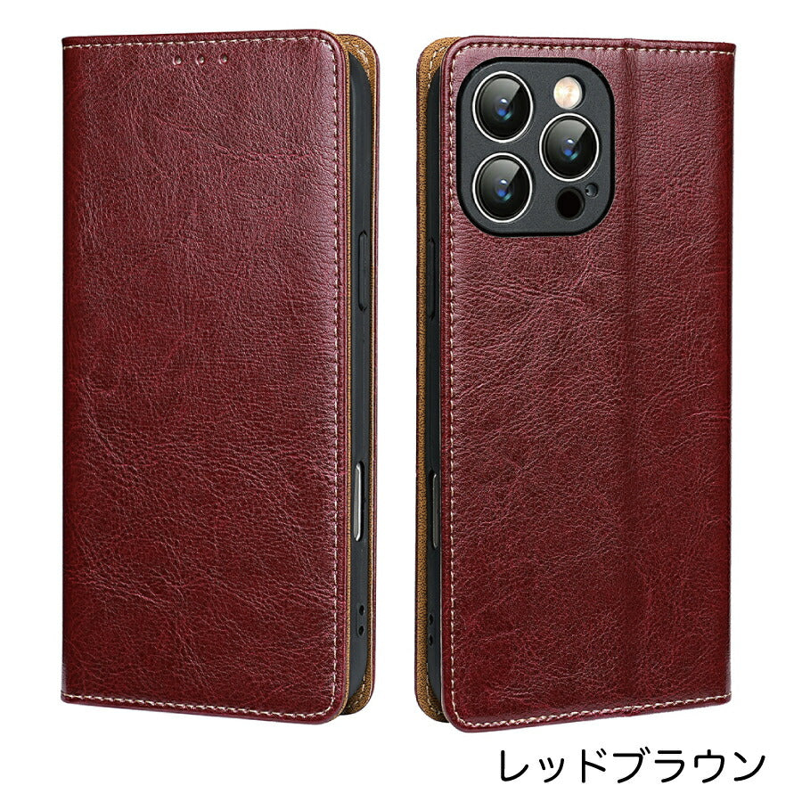 本革 牛革 iPhone16Plus 手帳ケース iPhone 手帳型 アイフォン16プラス 16 Plus ケース カバー PUレザー カード収納 スタンド機能 マグネット開閉 無地 シンプル おしゃれ